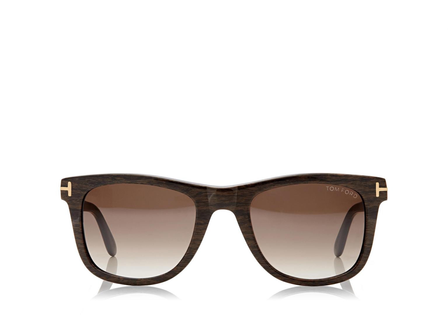 Alexander Daas - Tom Ford Leo FT0336 Sunglasses - Brown Wood - Front View