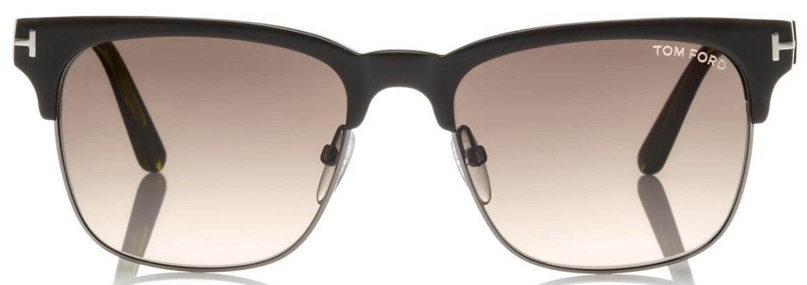 Alexander Daas - Tom Ford Louis FT0386 Sunglasses - Brown &amp; Green Tortoise - Front View