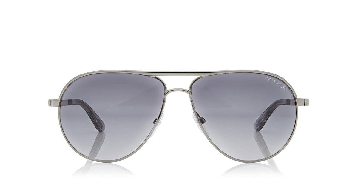 Alexander Daas - Tom Ford Marko Aviator FT0144 Sunglasses - Gunmetal - Front View