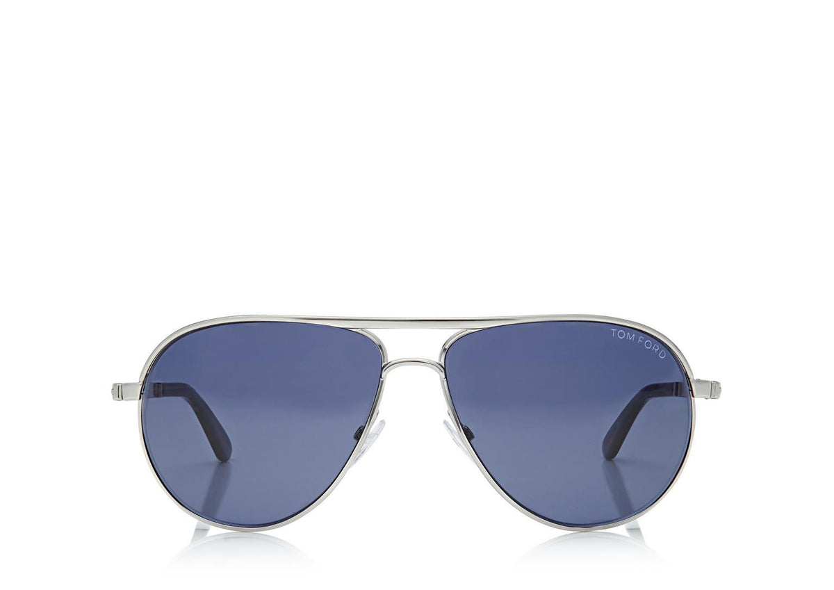 Alexander Daas - Tom Ford Marko Aviator FT0144 Sunglasses - Rhodium - Front View