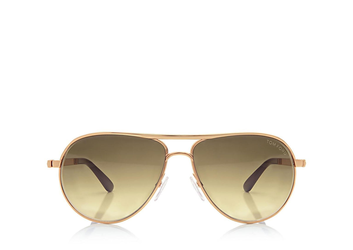 Alexander Daas - Tom Ford Marko Aviator FT0144 Sunglasses - Rose Gold - Front View