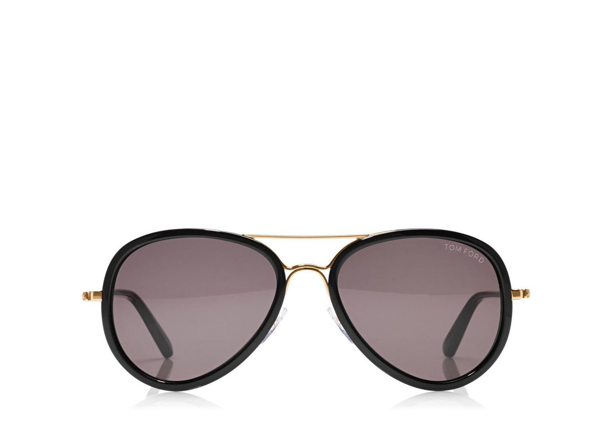 Alexander Daas - Tom Ford Miles Aviator FT0341 Sunglasses - Rose Gold &amp; Roviex - Front View