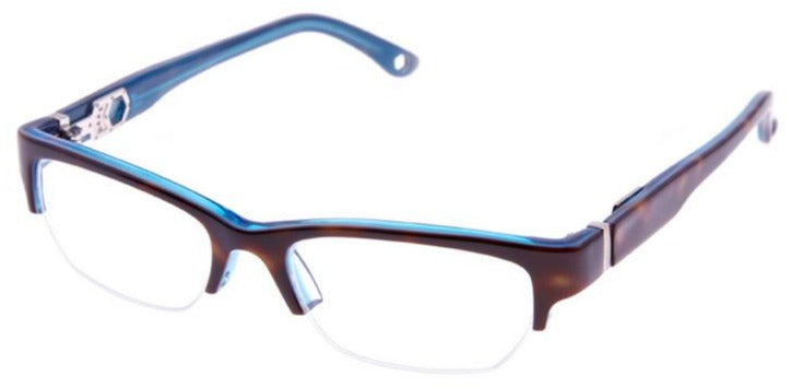 Alexander Daas - Wisdom X Eyeglasses - Dark Tortoise & Bright Blue - Side View