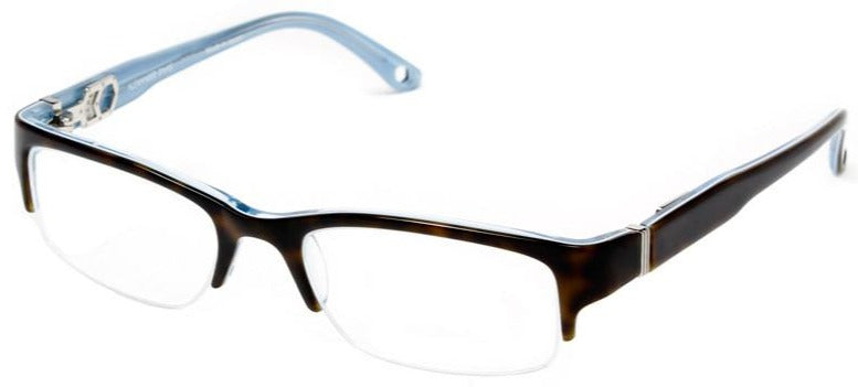 Alexander Daas - Wisdom Y 51 Eyeglasses - Dark Tortoise & Sky Blue - Side View