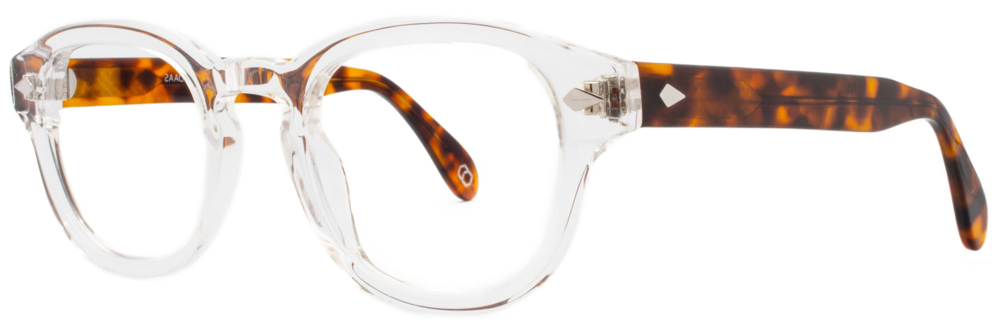 Alexander Daas - Zachary Eyeglasses - Crystal & Tortoise - Side View